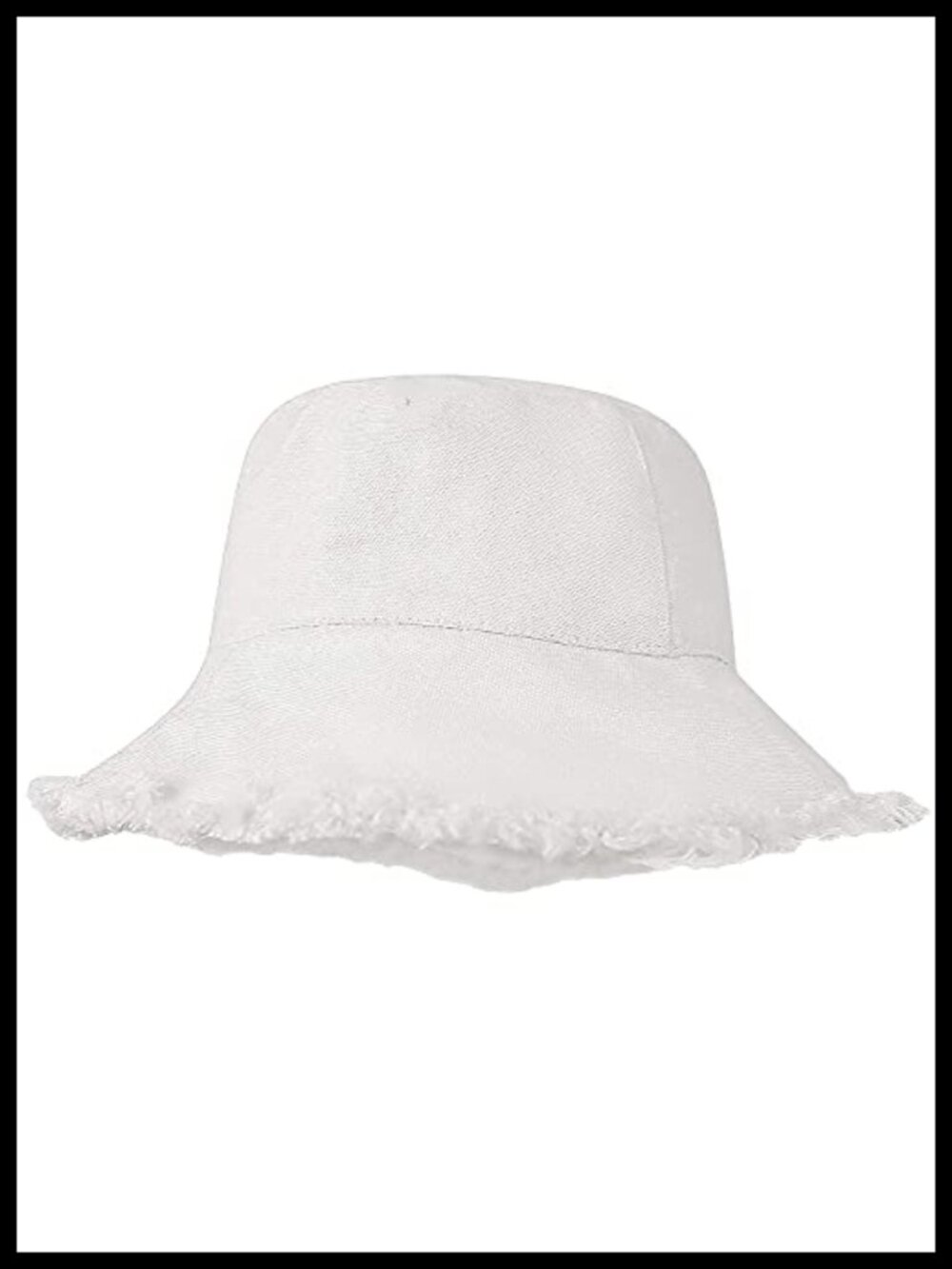 Frayed-Edge Bucket Hat Summer Distressed Beach Sun Hat for Women Wide Brim